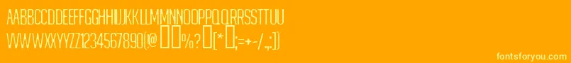 フォントMATEJINO – オレンジの背景に黄色の文字