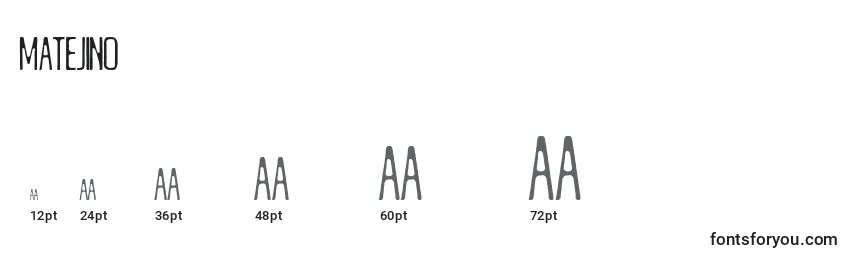MATEJINO Font Sizes