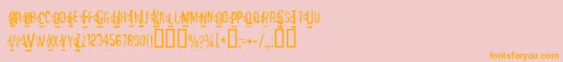 MATEJO   Font – Orange Fonts on Pink Background