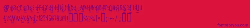 MATEJO   Font – Purple Fonts on Red Background