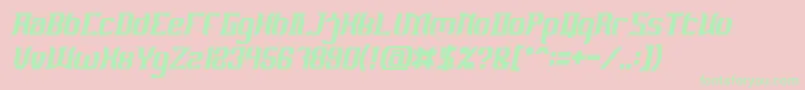 MATERIAL SCIENCE Bold Italic Font – Green Fonts on Pink Background