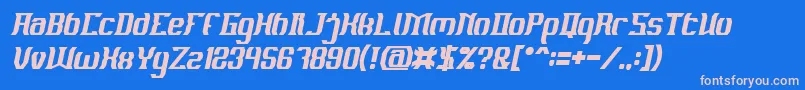 fuente MATERIAL SCIENCE Bold Italic – Fuentes Rosadas Sobre Fondo Azul