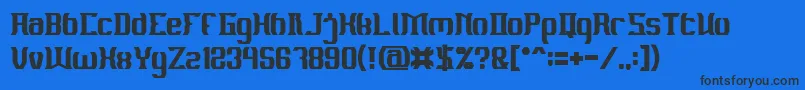 フォントMATERIAL SCIENCE Bold – 黒い文字の青い背景