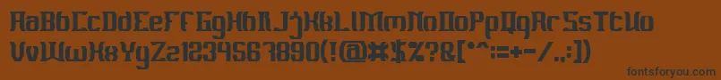 フォントMATERIAL SCIENCE Bold – 黒い文字が茶色の背景にあります