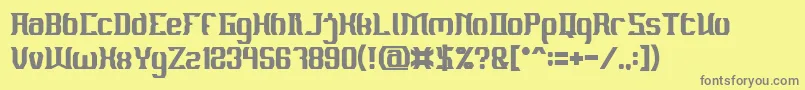 フォントMATERIAL SCIENCE Bold – 黄色の背景に灰色の文字