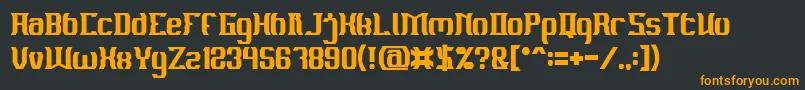 フォントMATERIAL SCIENCE Bold – 黒い背景にオレンジの文字