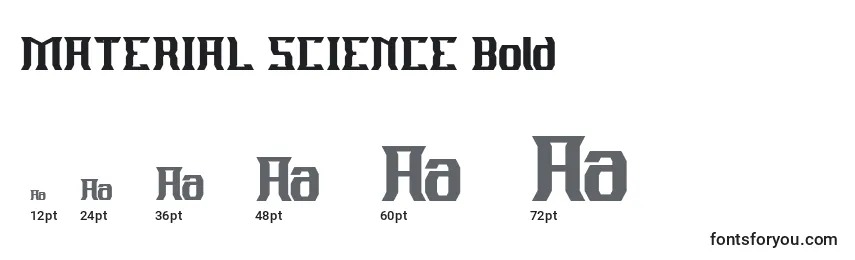 Размеры шрифта MATERIAL SCIENCE Bold