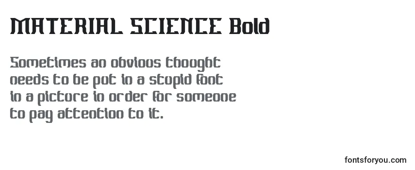 Обзор шрифта MATERIAL SCIENCE Bold