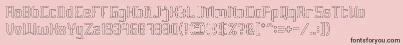 MATERIAL SCIENCE Hollow Font – Black Fonts on Pink Background