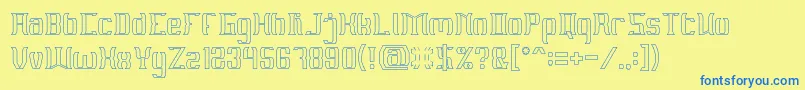 MATERIAL SCIENCE Hollow Font – Blue Fonts on Yellow Background