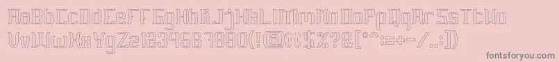 MATERIAL SCIENCE Hollow Font – Gray Fonts on Pink Background