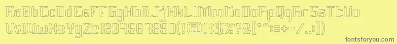 MATERIAL SCIENCE Hollow Font – Gray Fonts on Yellow Background