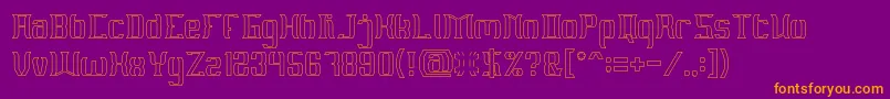 MATERIAL SCIENCE Hollow Font – Orange Fonts on Purple Background