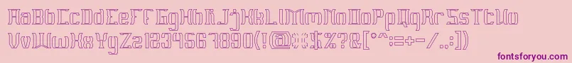 MATERIAL SCIENCE Hollow Font – Purple Fonts on Pink Background