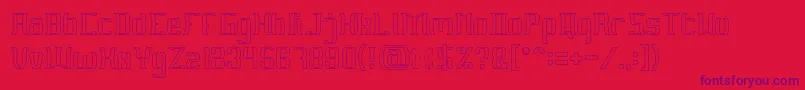 MATERIAL SCIENCE Hollow Font – Purple Fonts on Red Background