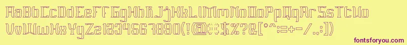 MATERIAL SCIENCE Hollow Font – Purple Fonts on Yellow Background