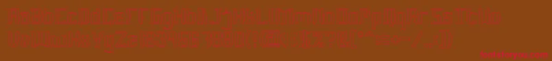 MATERIAL SCIENCE Hollow Font – Red Fonts on Brown Background