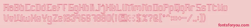 MATERIAL SCIENCE Hollow Font – Red Fonts on Pink Background