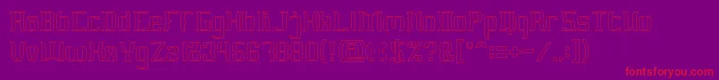 MATERIAL SCIENCE Hollow Font – Red Fonts on Purple Background