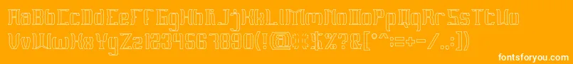 MATERIAL SCIENCE Hollow Font – White Fonts on Orange Background