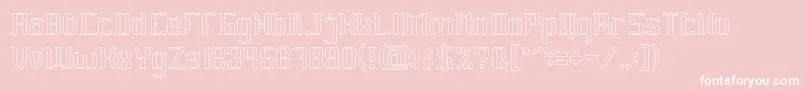 MATERIAL SCIENCE Hollow Font – White Fonts on Pink Background