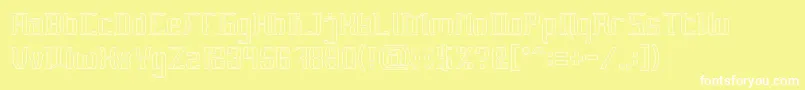 Fonte MATERIAL SCIENCE Hollow – fontes brancas em um fundo amarelo