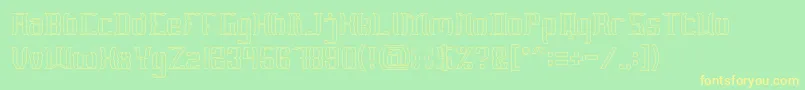MATERIAL SCIENCE Hollow Font – Yellow Fonts on Green Background