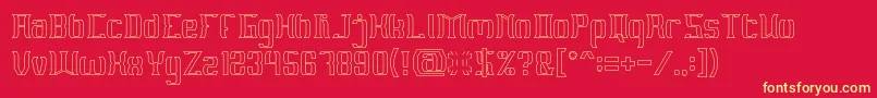 MATERIAL SCIENCE Hollow Font – Yellow Fonts on Red Background