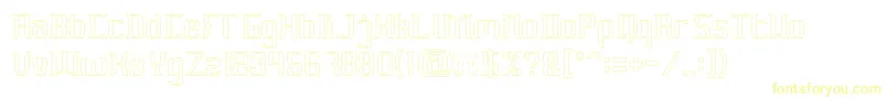 MATERIAL SCIENCE Hollow Font – Yellow Fonts on White Background