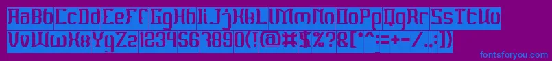 フォントMATERIAL SCIENCE Inverse – 紫色の背景に青い文字