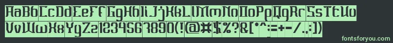 フォントMATERIAL SCIENCE Inverse – 黒い背景に緑の文字