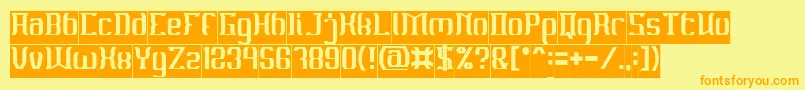 MATERIAL SCIENCE Inverse Font – Orange Fonts on Yellow Background