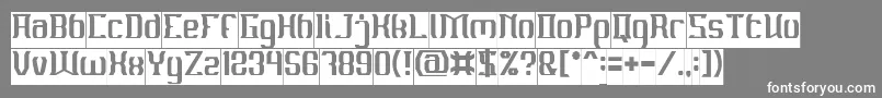 フォントMATERIAL SCIENCE Inverse – 灰色の背景に白い文字