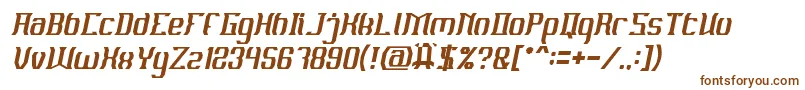 フォントMATERIAL SCIENCE Italic – 白い背景に茶色のフォント