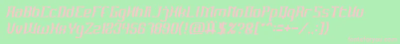 フォントMATERIAL SCIENCE Italic – 緑の背景にピンクのフォント
