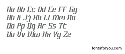 Überblick über die Schriftart MATERIAL SCIENCE Italic