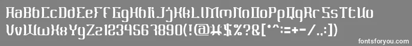 フォントMATERIAL SCIENCE Light – 灰色の背景に白い文字