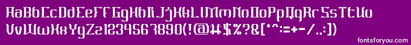 フォントMATERIAL SCIENCE Light – 紫の背景に白い文字