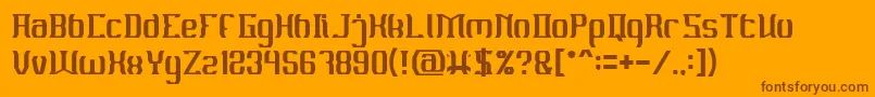 MATERIAL SCIENCE Font – Brown Fonts on Orange Background