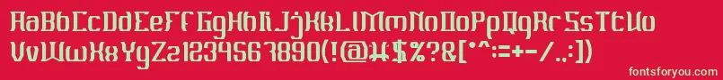 フォントMATERIAL SCIENCE – 赤い背景に緑の文字