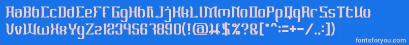 フォントMATERIAL SCIENCE – ピンクの文字、青い背景