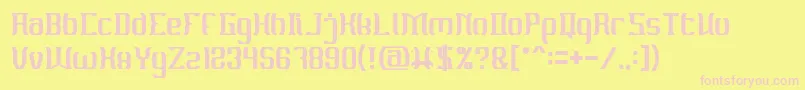 MATERIAL SCIENCE Font – Pink Fonts on Yellow Background