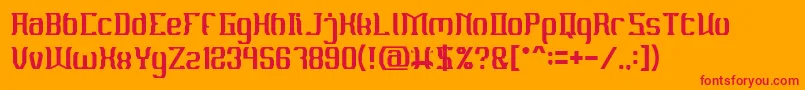 MATERIAL SCIENCE Font – Red Fonts on Orange Background