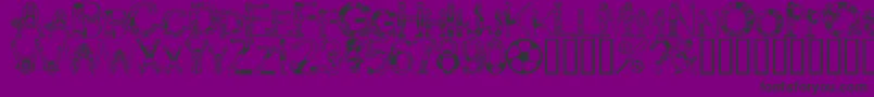 Alphasports-fontti – mustat fontit violetilla taustalla