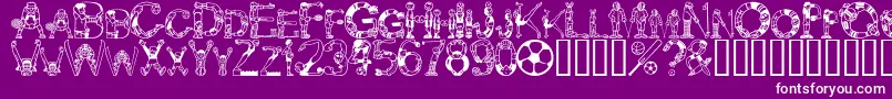 Alphasports Font – White Fonts on Purple Background