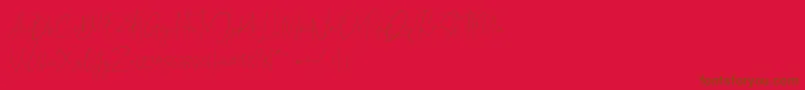 Mathelline Font – Brown Fonts on Red Background