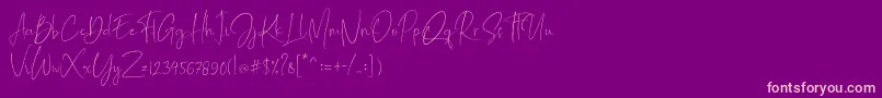 Mathelline Font – Pink Fonts on Purple Background