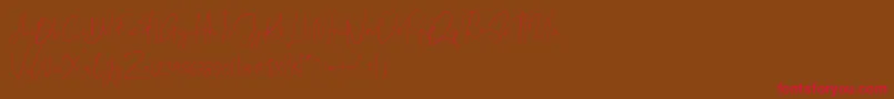 Mathelline Font – Red Fonts on Brown Background