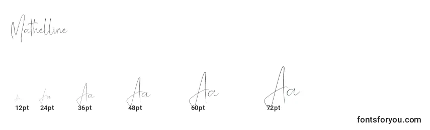 Mathelline Font Sizes
