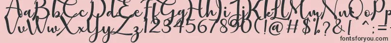 mathilda Font – Black Fonts on Pink Background